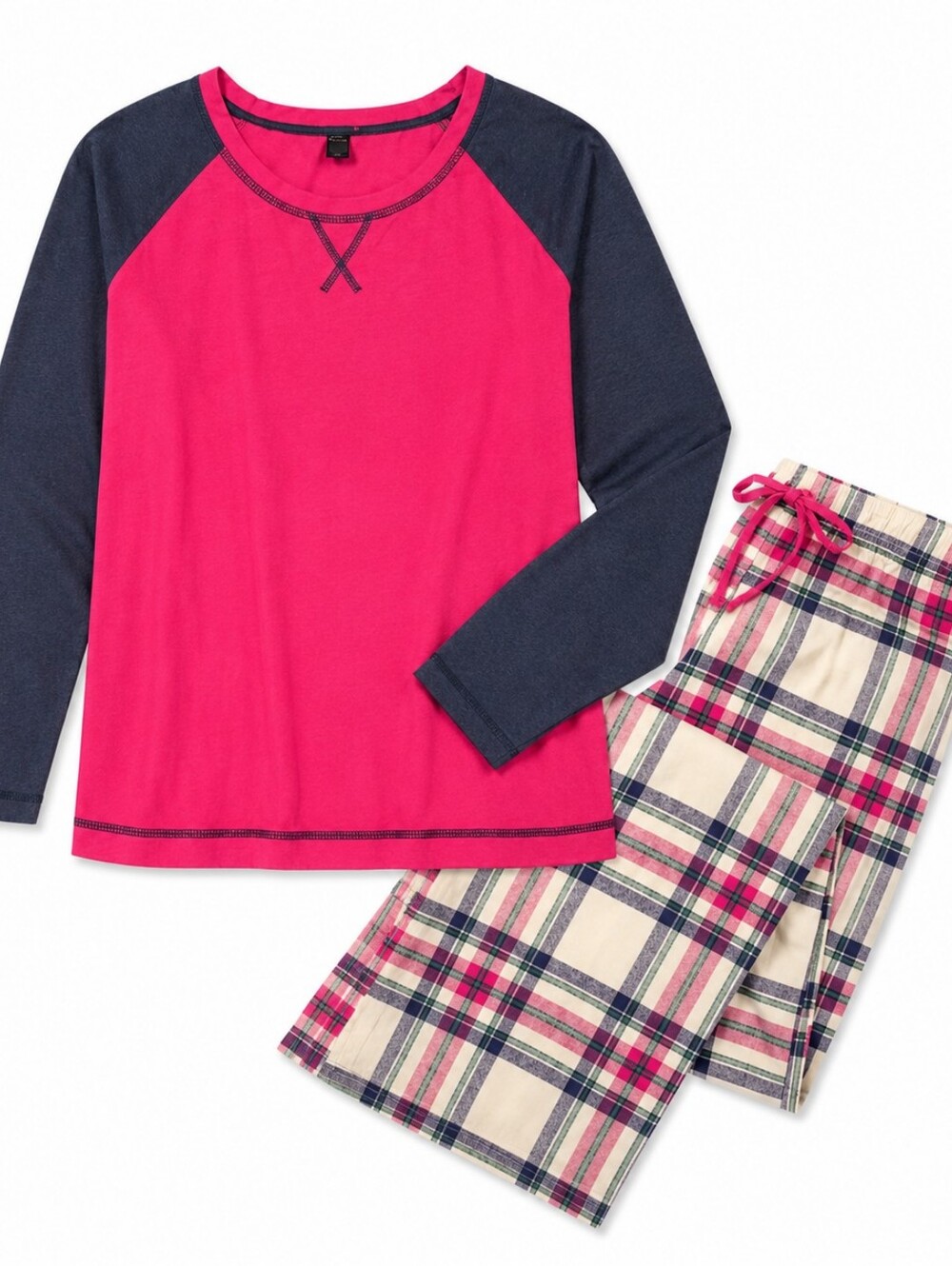 Tommy Hilfiger Women's Pink and Navy Pajama Set XL NEVER WORN!
